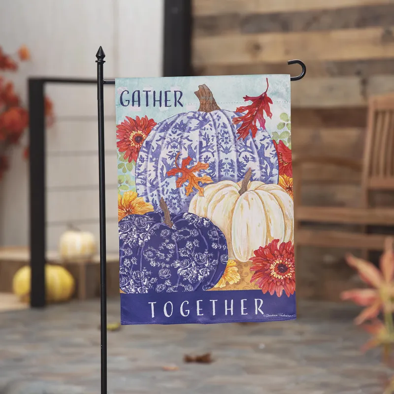 Changing Seasons Pumpkins Garden Flag