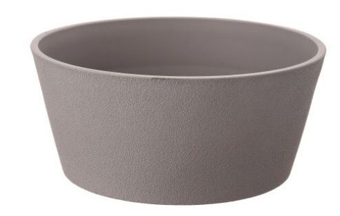 Fibr Rsn Poured Cement Low Planter 11.8x6.3&quot; T