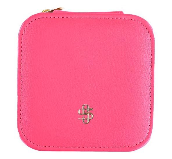 Simply Southern Hot Pink Leather Jewelry Case