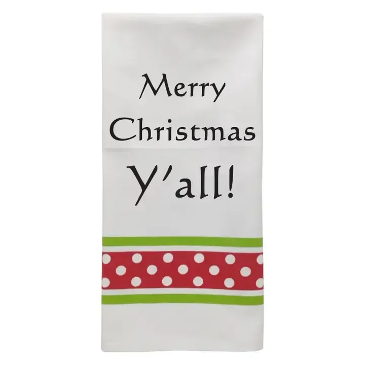 Merry Christmas Y&#39;all Christmas Towel