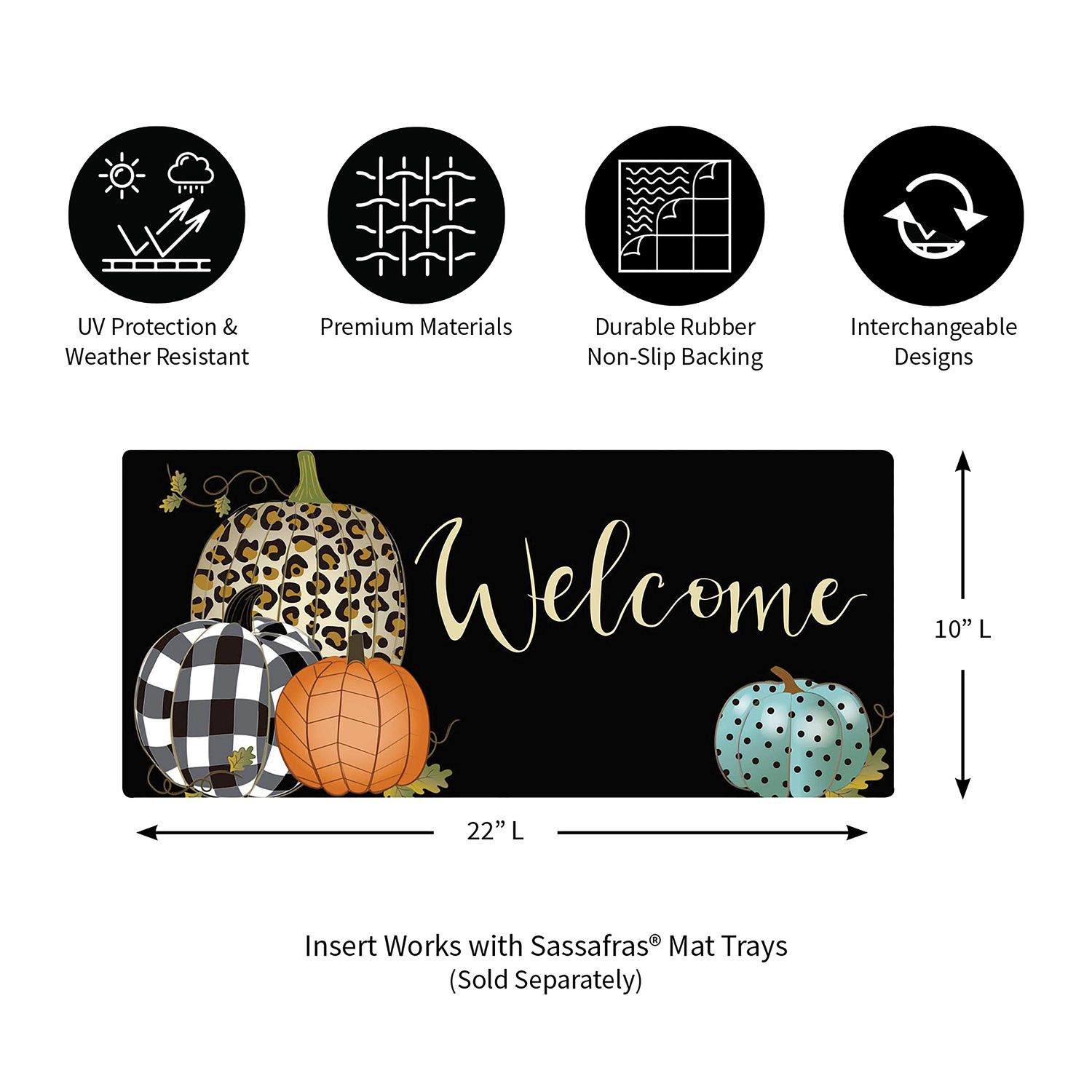 Mixed Print Pumpkins Sassafras Switch Mat