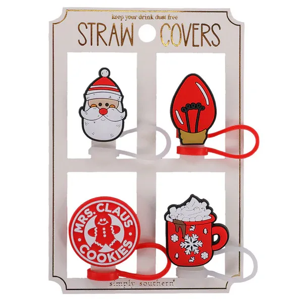 Simply Southern Strawcover-Hol-Santa