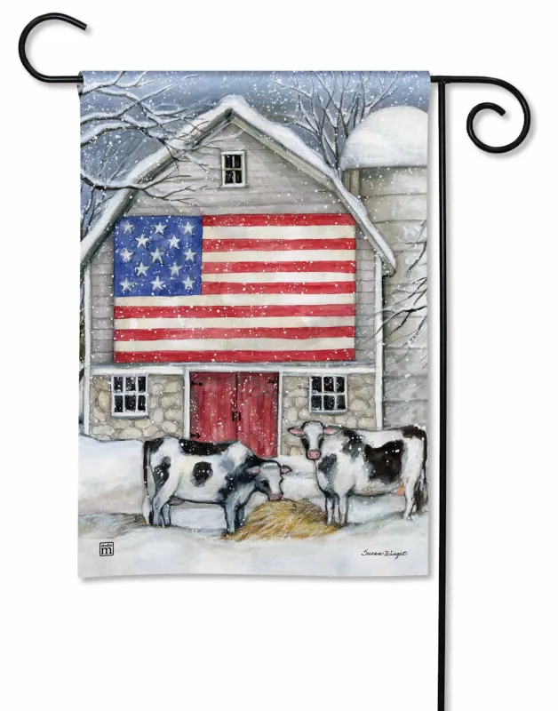 Winter Barn By Susan Winget Garden Flag