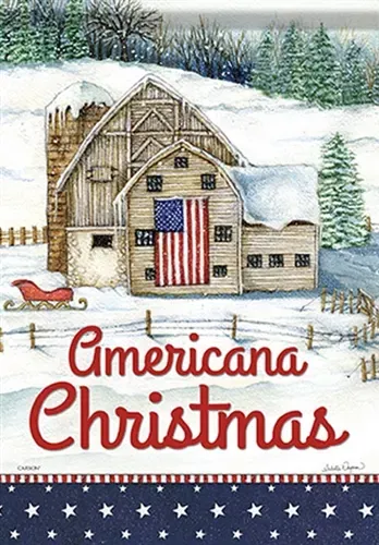 Americana Christmas Garden Flag