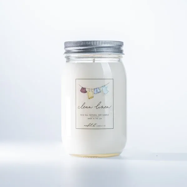 Clean Linen 16oz. Market Street Candle