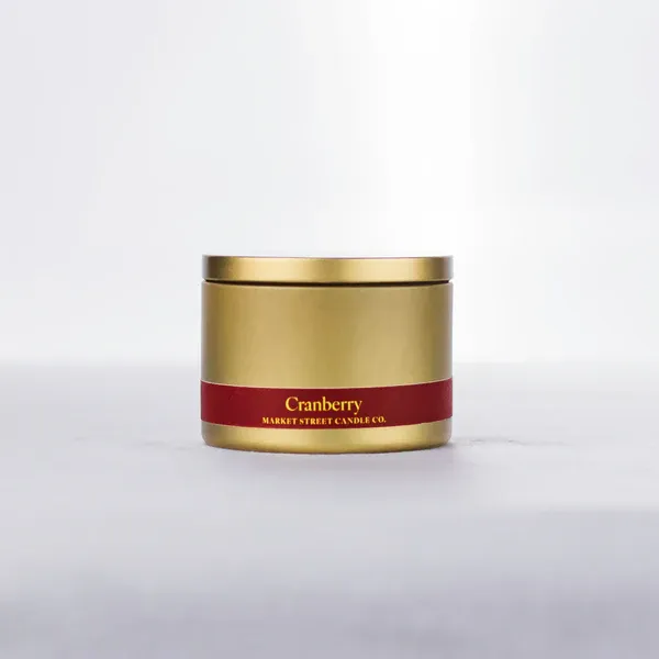 Cranberry 8oz. Travel Tin Market Street Candle