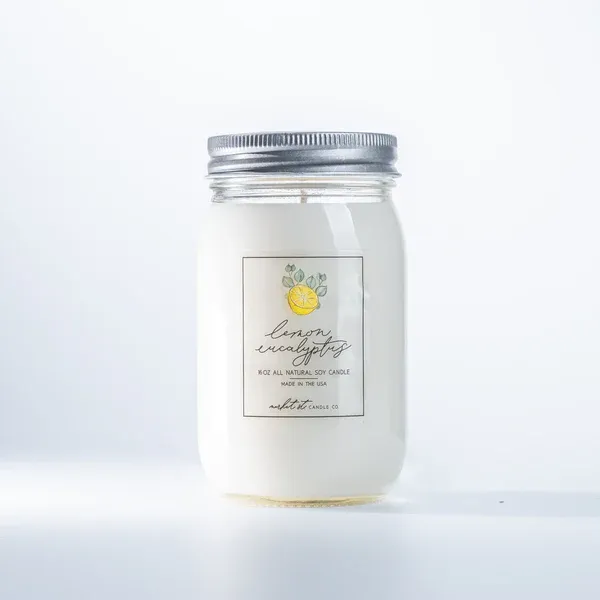 Lemon Eucalyptus 16oz. Market Street Candle
