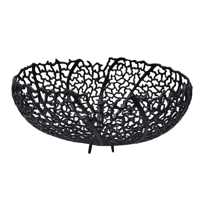 Black Large Oval Seaweed Bowl