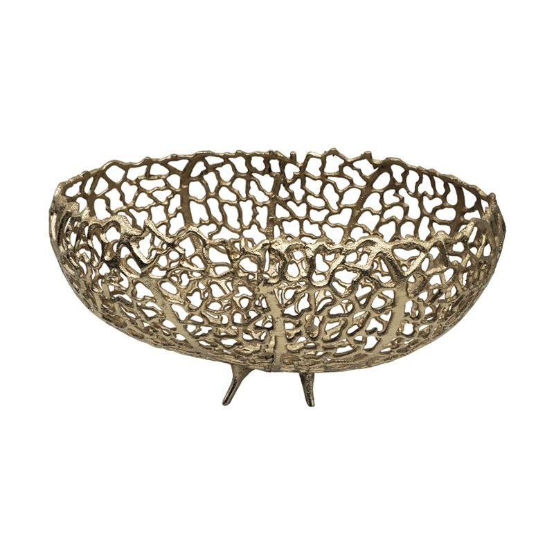 Gold Large Oval Seaweed Bowl
