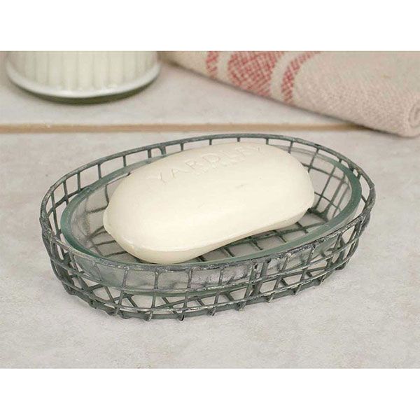 Oval Soap Dish With Glass Liner