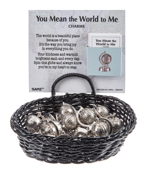 You Mean The World To Me Charm - Pocket Charms