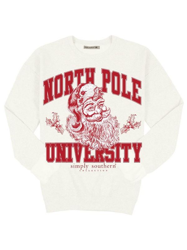 YTH SMALL-CREW-NORTHPOLE-WHITE-S
