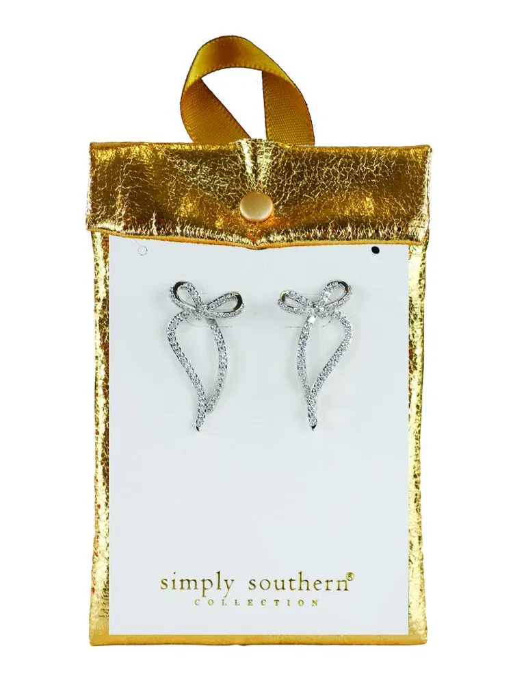Simply Southern Bow Earrings - Silver