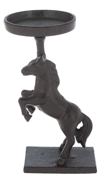 Iron Horse Pillar Candle Holder
