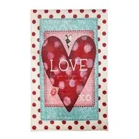 Vintage Valentine Burlap House Flag