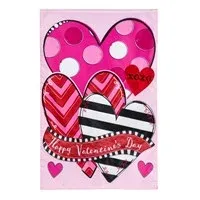 Happy Valentines Day Sweethearts Applique Garden Flag