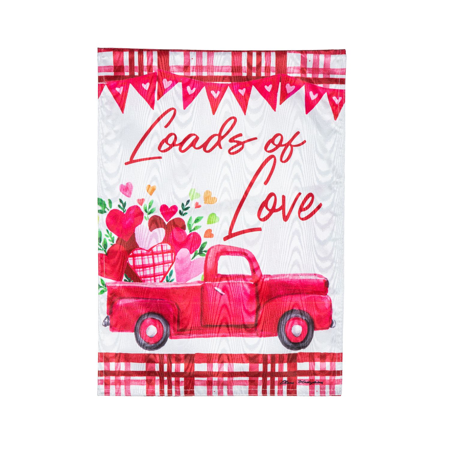 Loads Of Love Moire Garden Flag