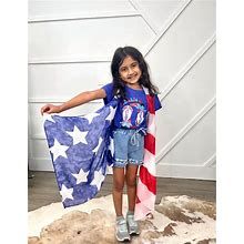 Girls America Forever Flag Cover Up - One Size