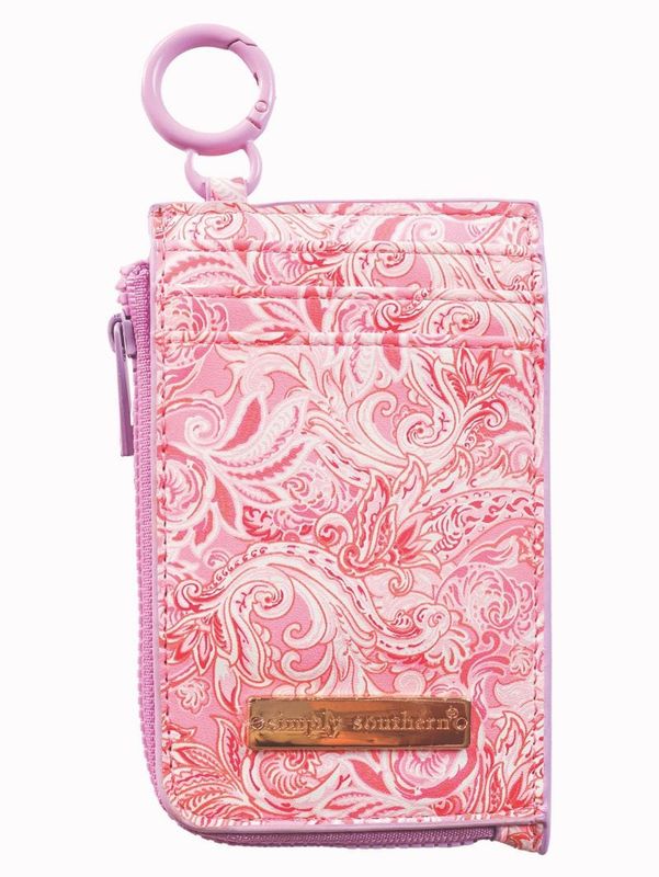 Simply Southern ID Coin Purse - Pink Paisley
