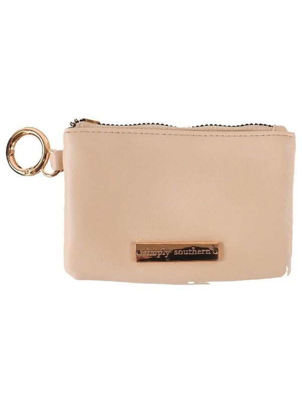 Simply Southern Leather Id Coin Pouch Cream