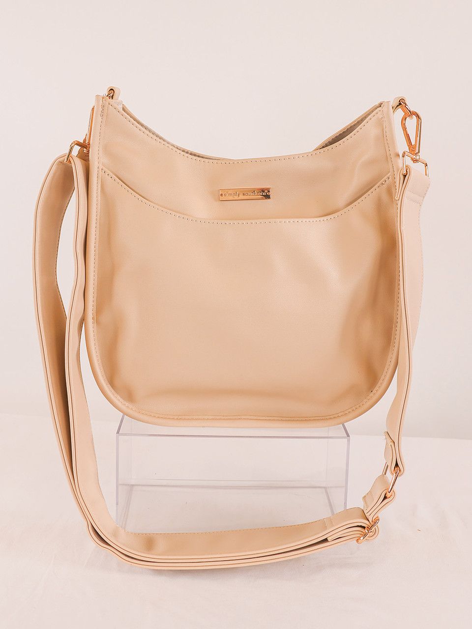 Simply Southern Leather Malibu Crossbody Purse - Cream