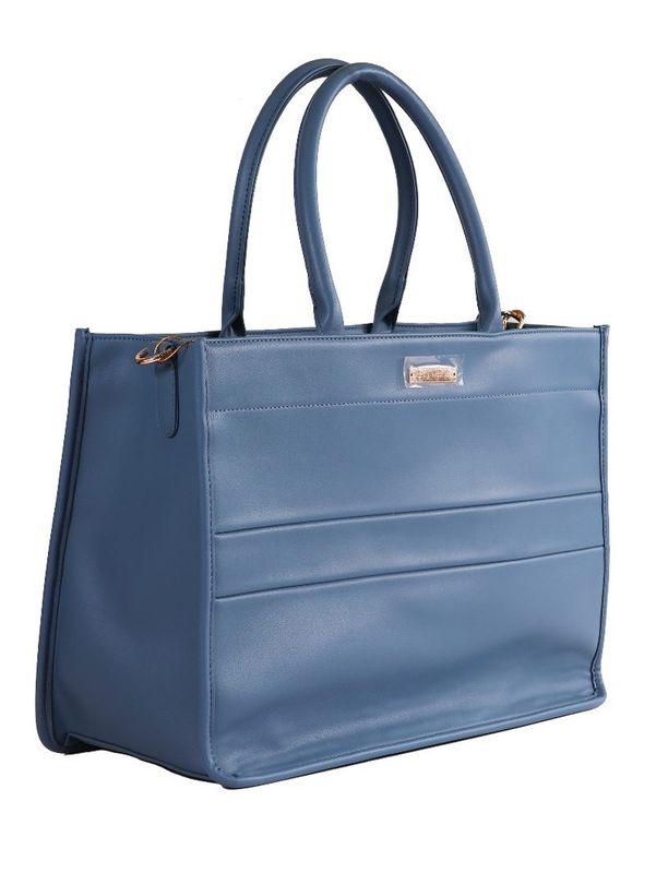 Simply Southern Leather Milan Tote Purse - Azur