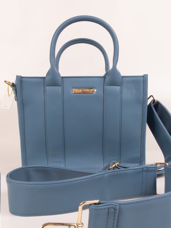 Simply Southern Leather MKNS Crossbody Purse - Azur