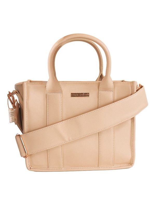 Simply Southern Leather MKNS Crossbody Purse - Cream