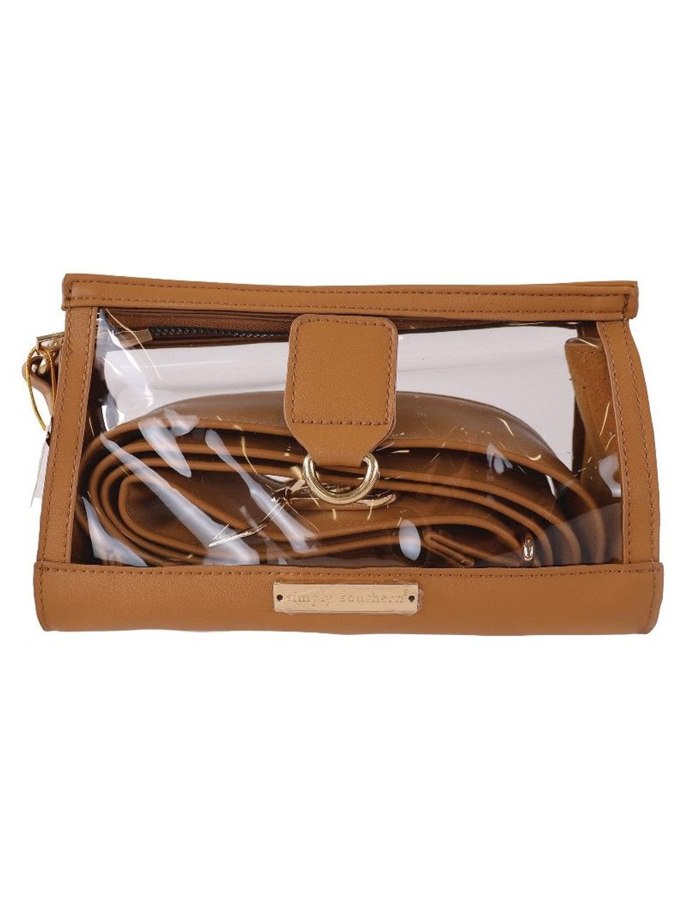 Simply Southern Leather Stadium Clutch Bag - Chai