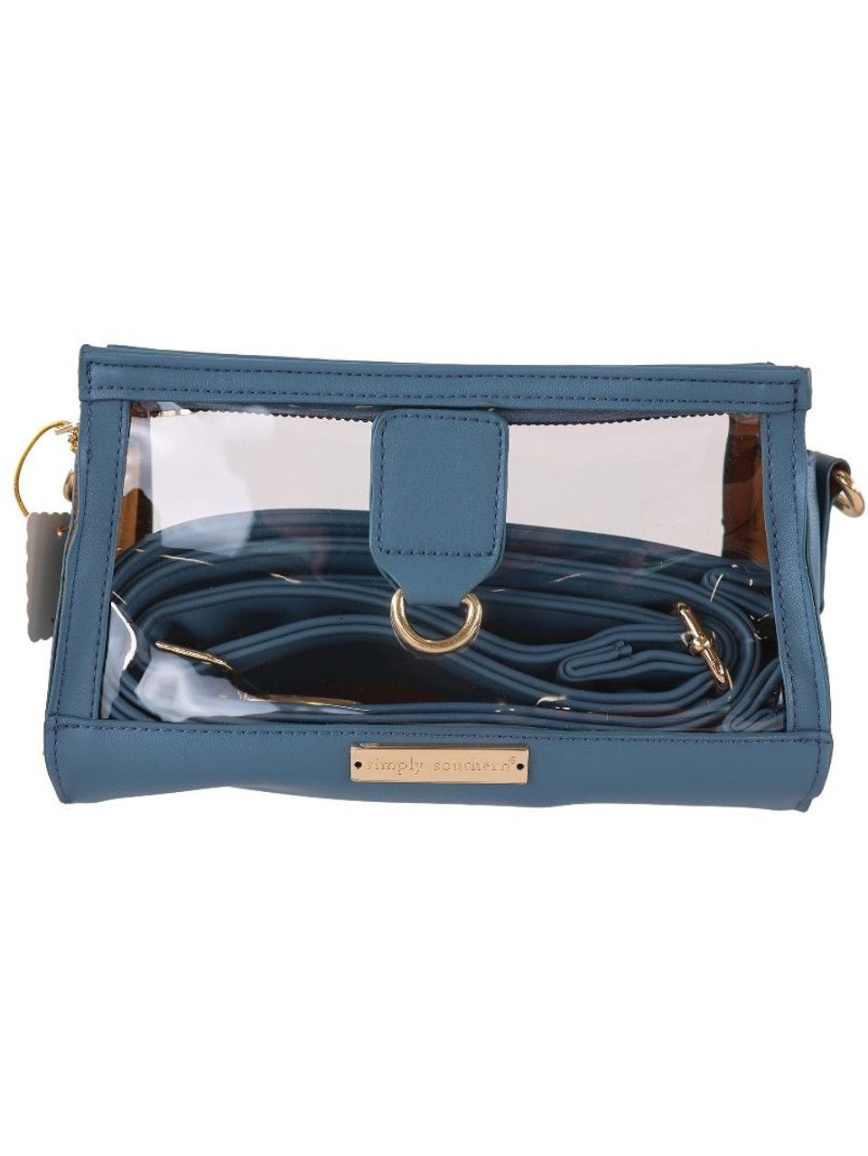 Simply Southern Leather Stadium Clutch Bag - Azur
