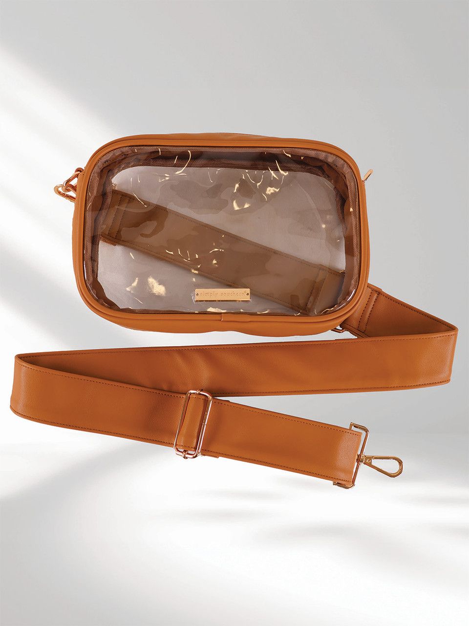 Simply Southern Leather Stadium Crossbody Bag- Chai