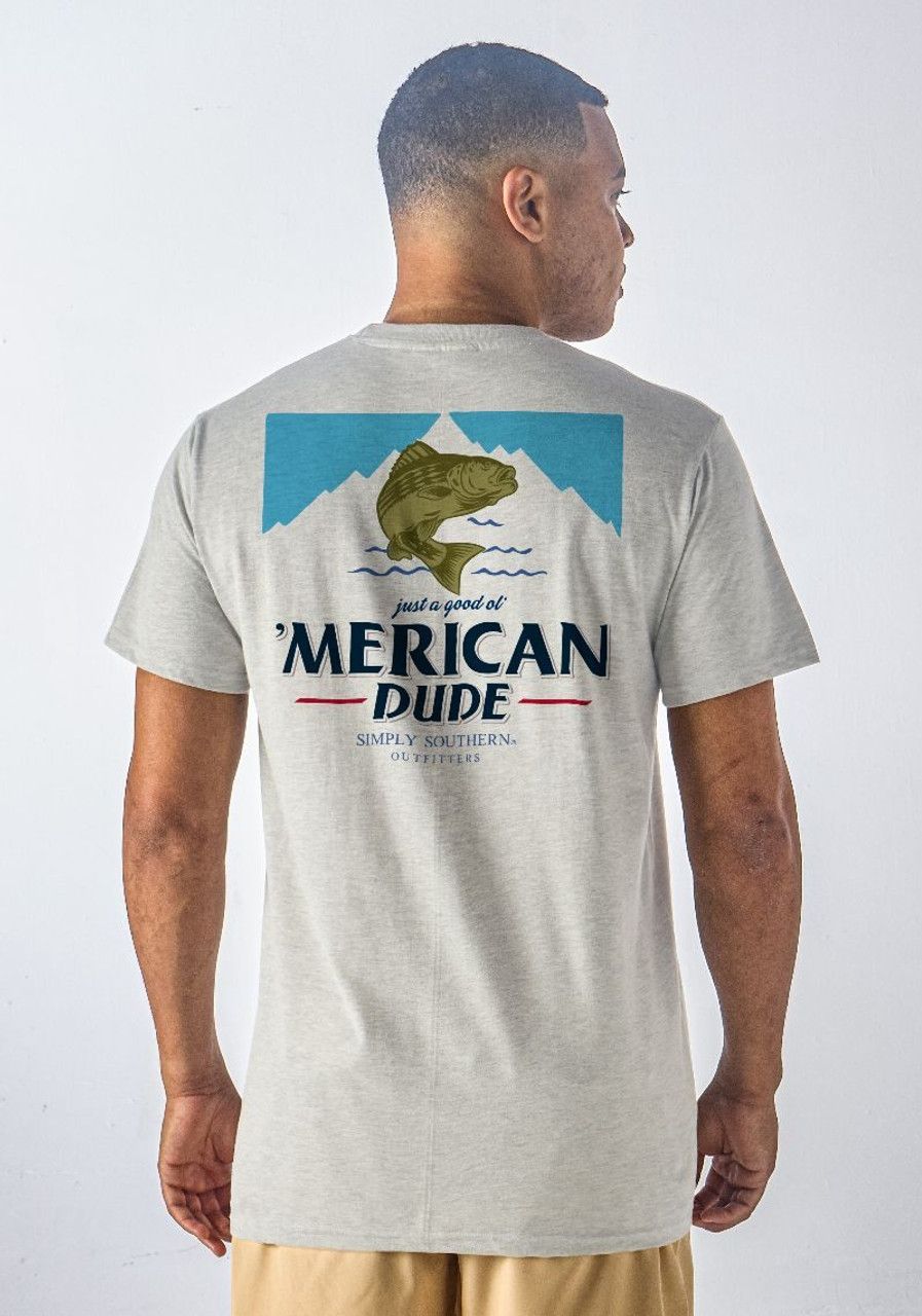 Simply Southern Men Short Sleeve Bass Star T-Shirt - XXLarge