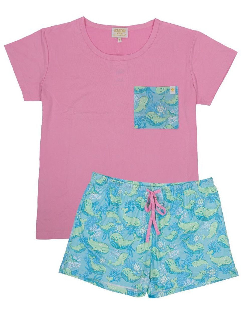 Simply Southern PJ Tshirt Set - Whale - XXLarge
