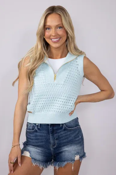 Simply Southern Spring Sweater Vest - Medium