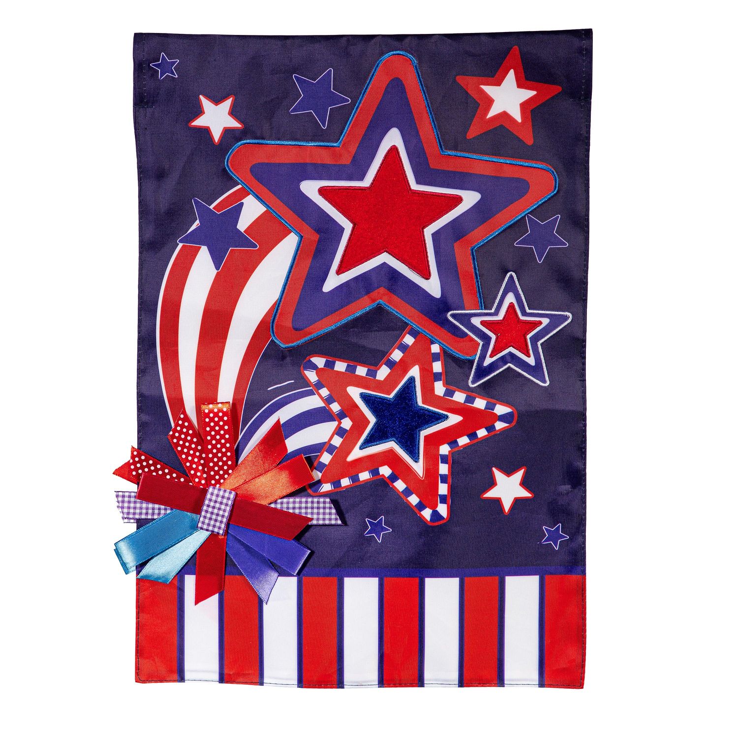 Stars And Stripes Applique Garden Flag