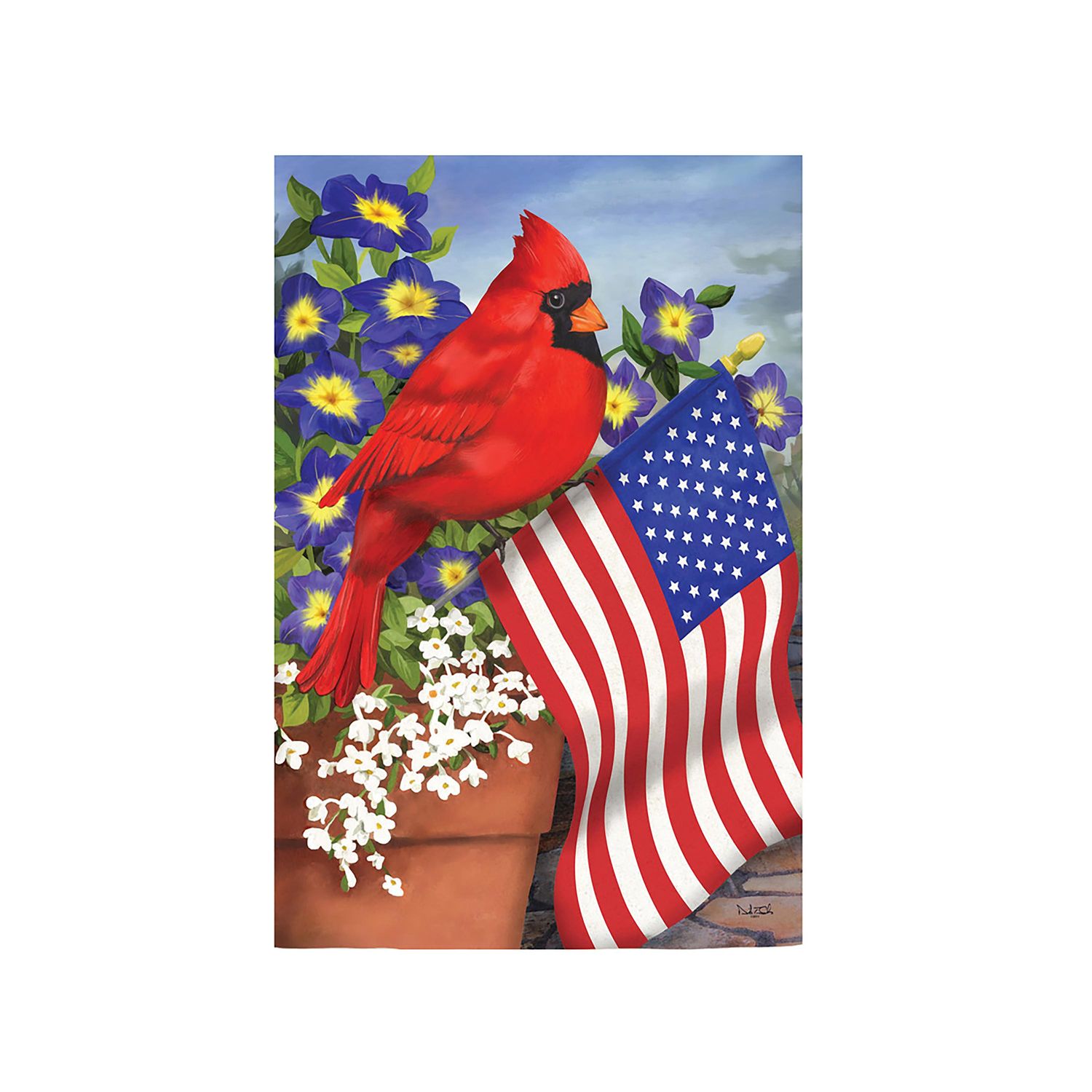 Flag Sub Suede Gar Cardinal Garden Flag