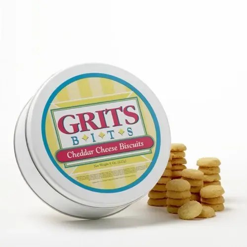 Grits Bits - Cheddar Cheese Biscuits 8oz Tin