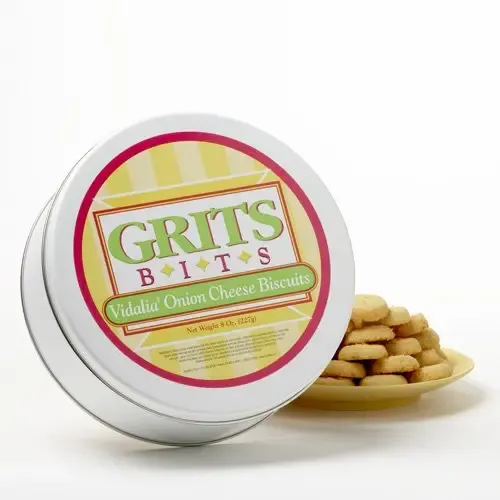 Grits Bits - Vidalia Onion Cheese Biscuits 8oz Tin