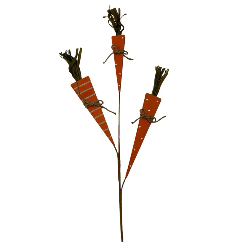 Spring Time Wooden Carrot Spray 34in.