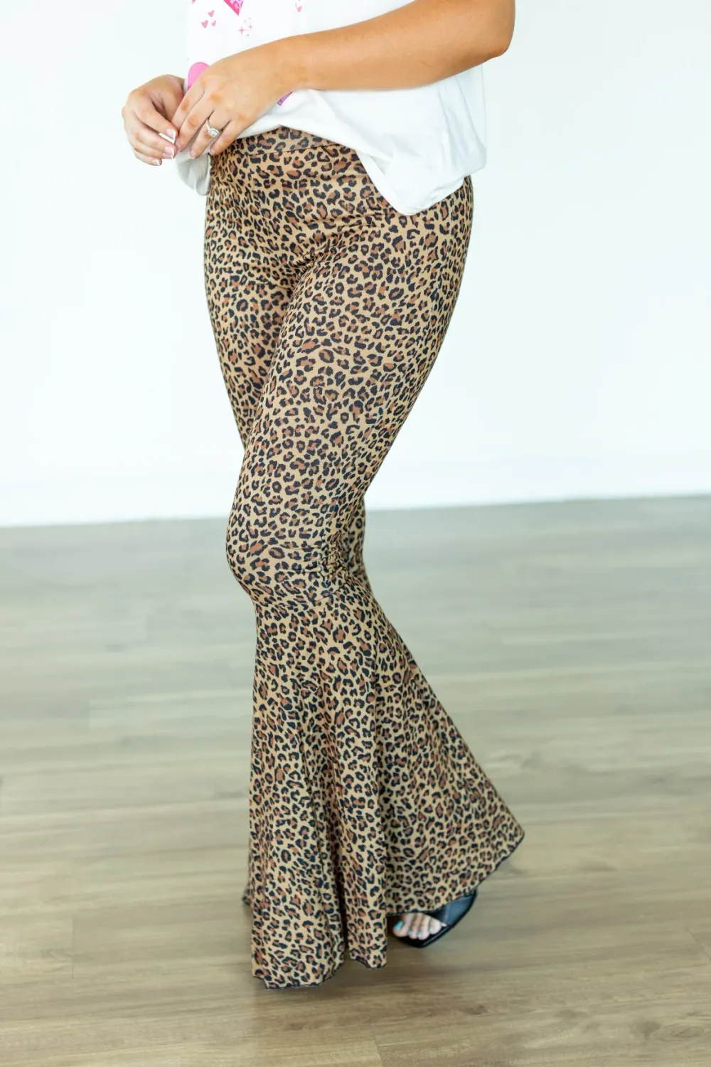 Youth 4-5 - Girls The Wild Ones Tan Leopard Flare Pants