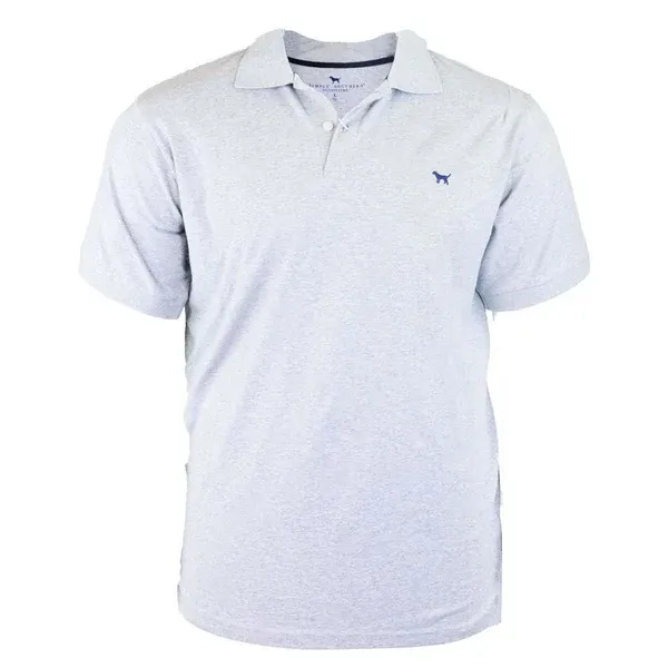 Simply Southern Men&#39;s Short Sleeve Polo - Light Grey - Medium