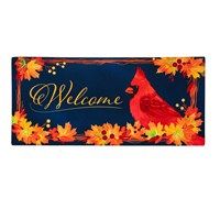 Fall Cardinal Wreath Sassafras Swith Mat