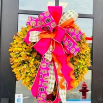 Fall Round Boxwood Wreath