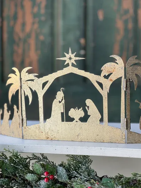 Mantle Scene Bethlehem - Gold