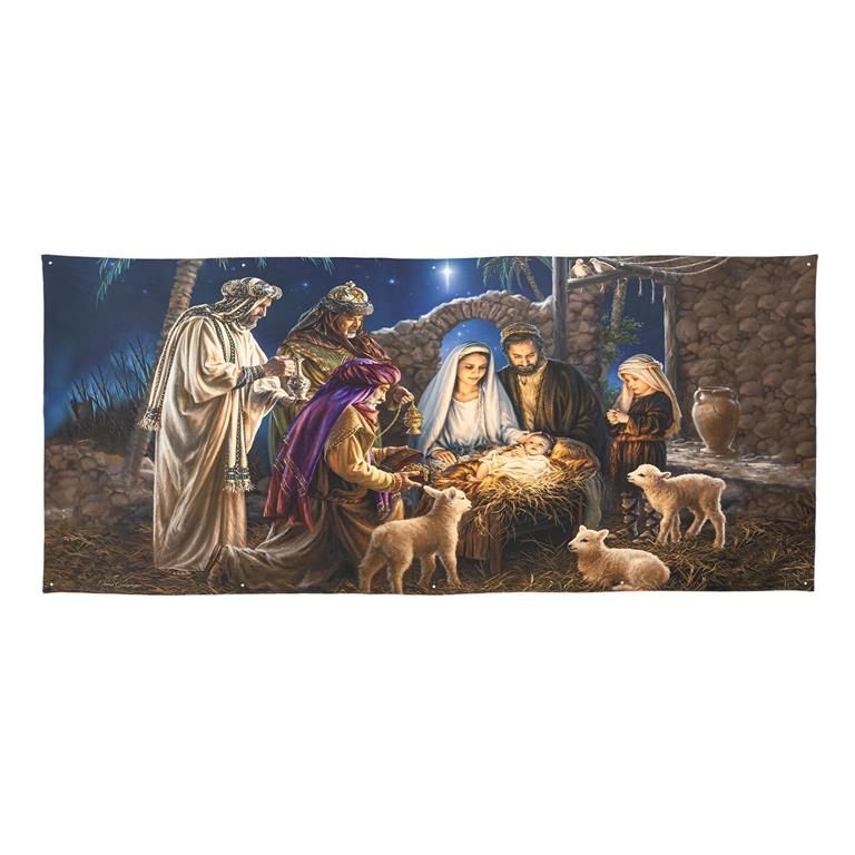 A Savior Is Born Premium Garage Door Cover
