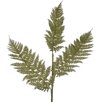 32&quot; Shimmery Glitter Fern Spray - Gold