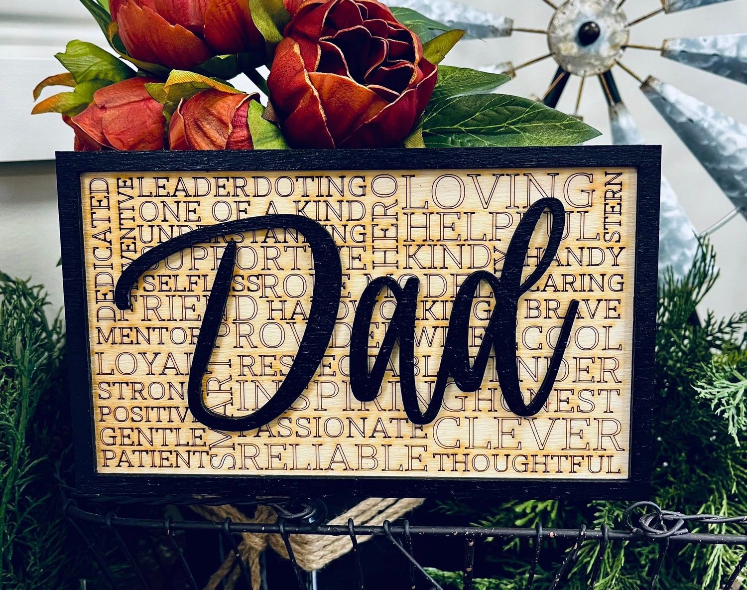 "Dad" Laser Cut Wood Gift 8" x 4 3/4"