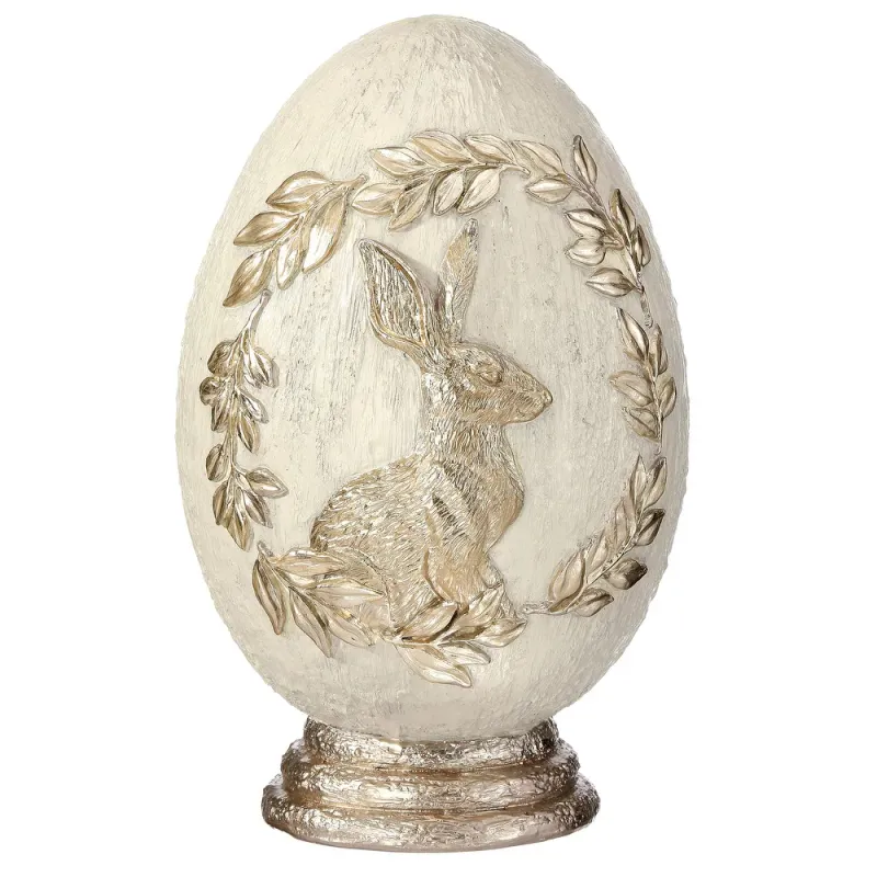 8.5" Resin Royal Egg With Bunny