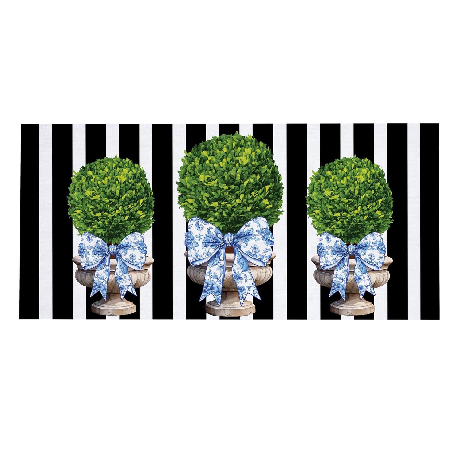 Topiary With Bow Sassafras Switch Mat