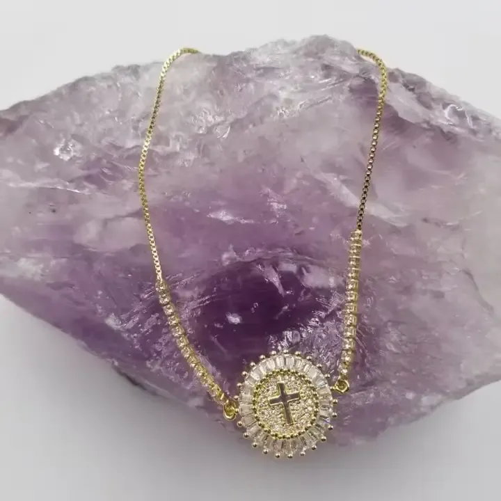 Sunburst Mesmerized Cross Slide Bracelet